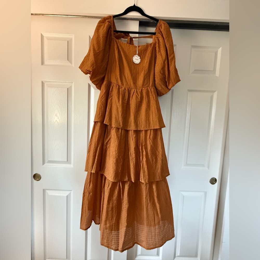 ODDY Women's Maxi Dress in Rust Orange